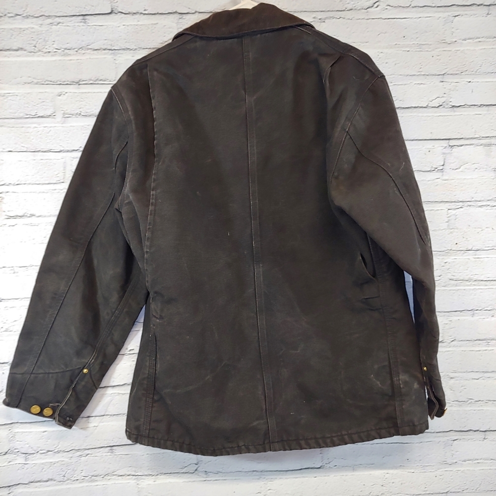 Carhartt Men's Wool Lined Chore Jacket Black 42 - Picture 2 of 6